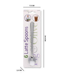 6PCS METAL LATTE SPOONS