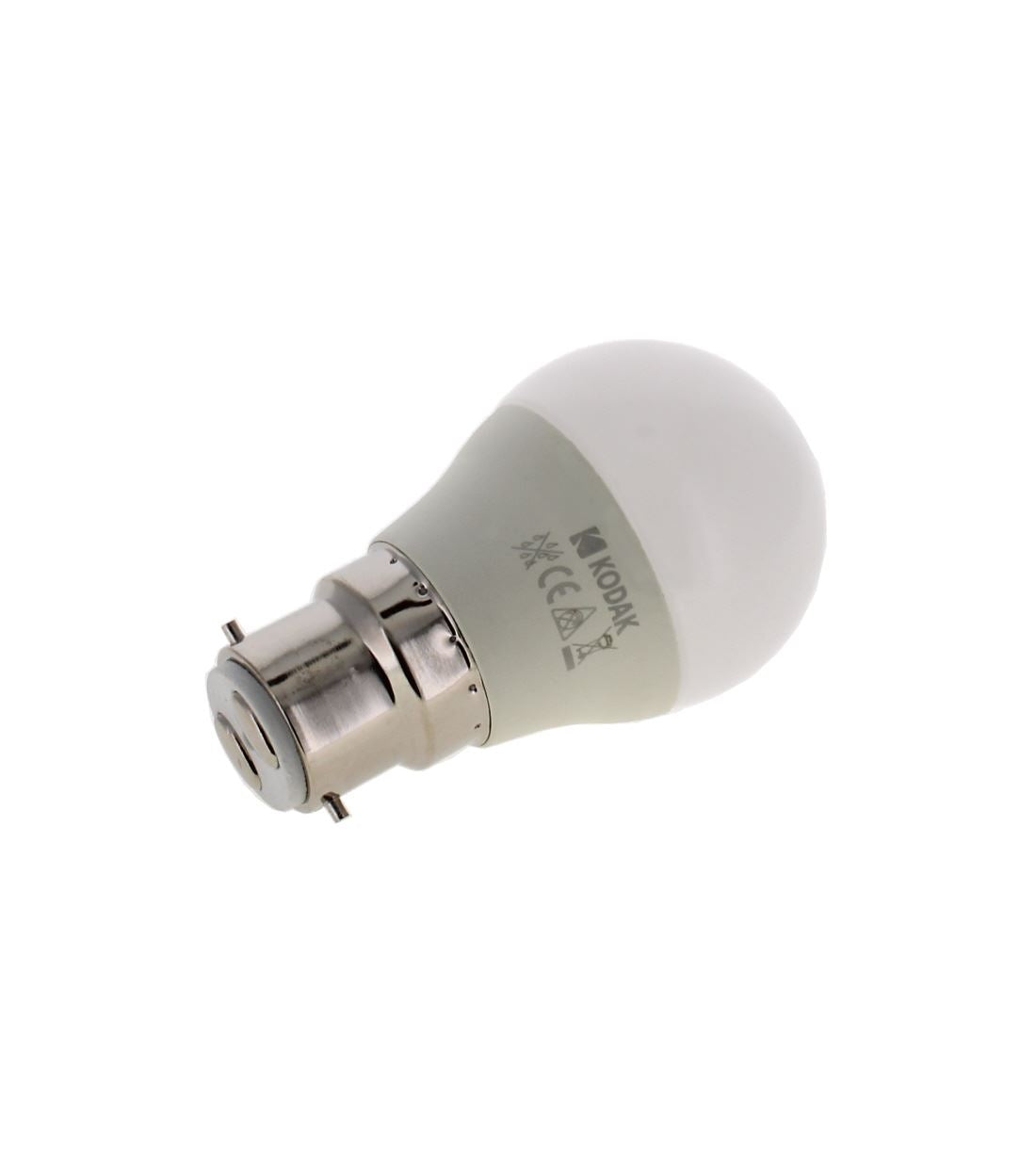 2PK KODAK LED BULB GOLF B22 BAYONET 6W WARM WHITE