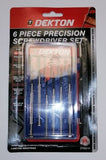 6PK ASSORTED DEKTON PRECISION SCREWDRIVER SET