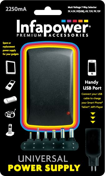 Infapower 2250mA Universal Power Supply