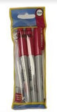 3PK PERMANENT MARKER STATIONERY SET METALLIC RUBY