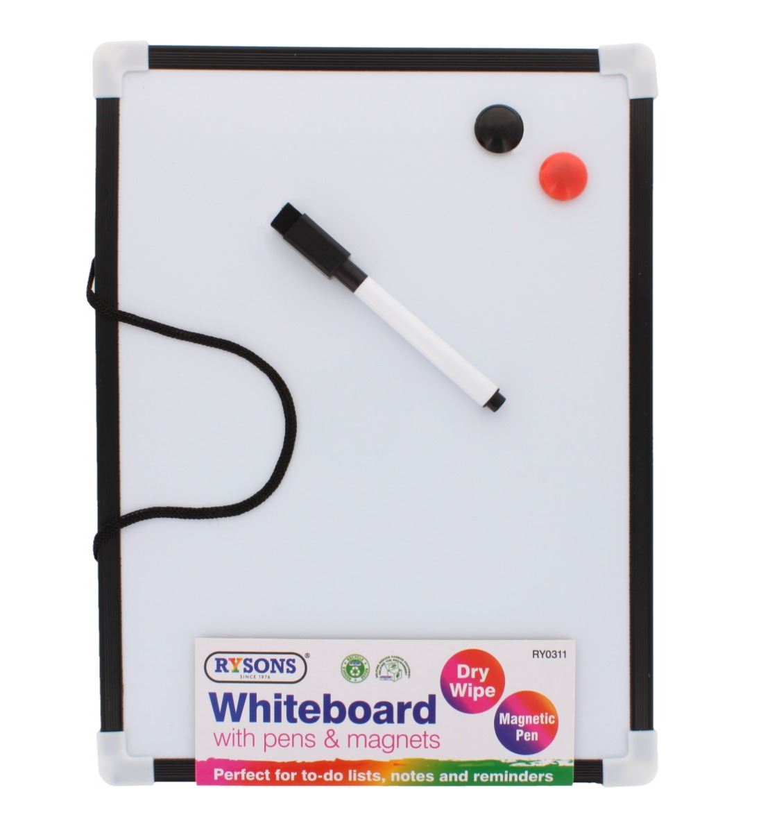 WHITEBOARD W/ PENS & MAGNETS