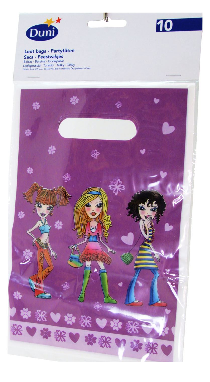 FASHION GIRL DUNI 10 PK  PARTY LOOT BAGS