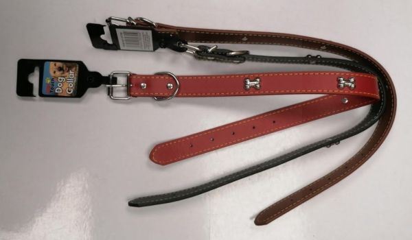 PET TOUCH DOG BONE COLLAR 58CM
