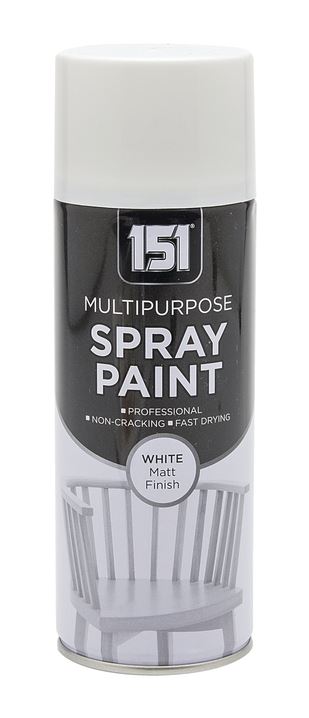 151 MULTIPURPOSE SPRAY PAINT WHITE MATT FINISH 400ML