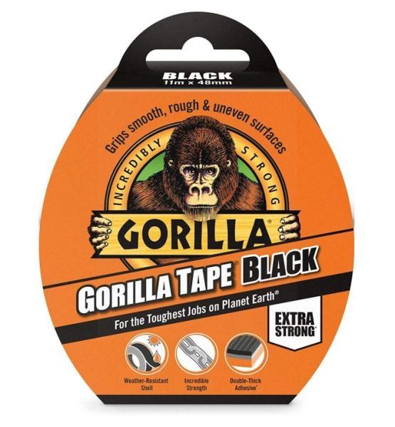 GORILLA EXTRA STRONG TAPE BLACK 11M X 48MM