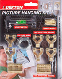 PICTURE HANGING KIT W/ NAILS, HOOKS, LEVELS & WIRE