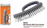 WIRE BRUSH WITH GRIP HANDLE 17CM X 8XM