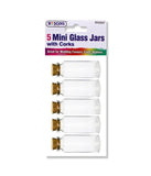 5PC MINI CRAFT GLASS JARS