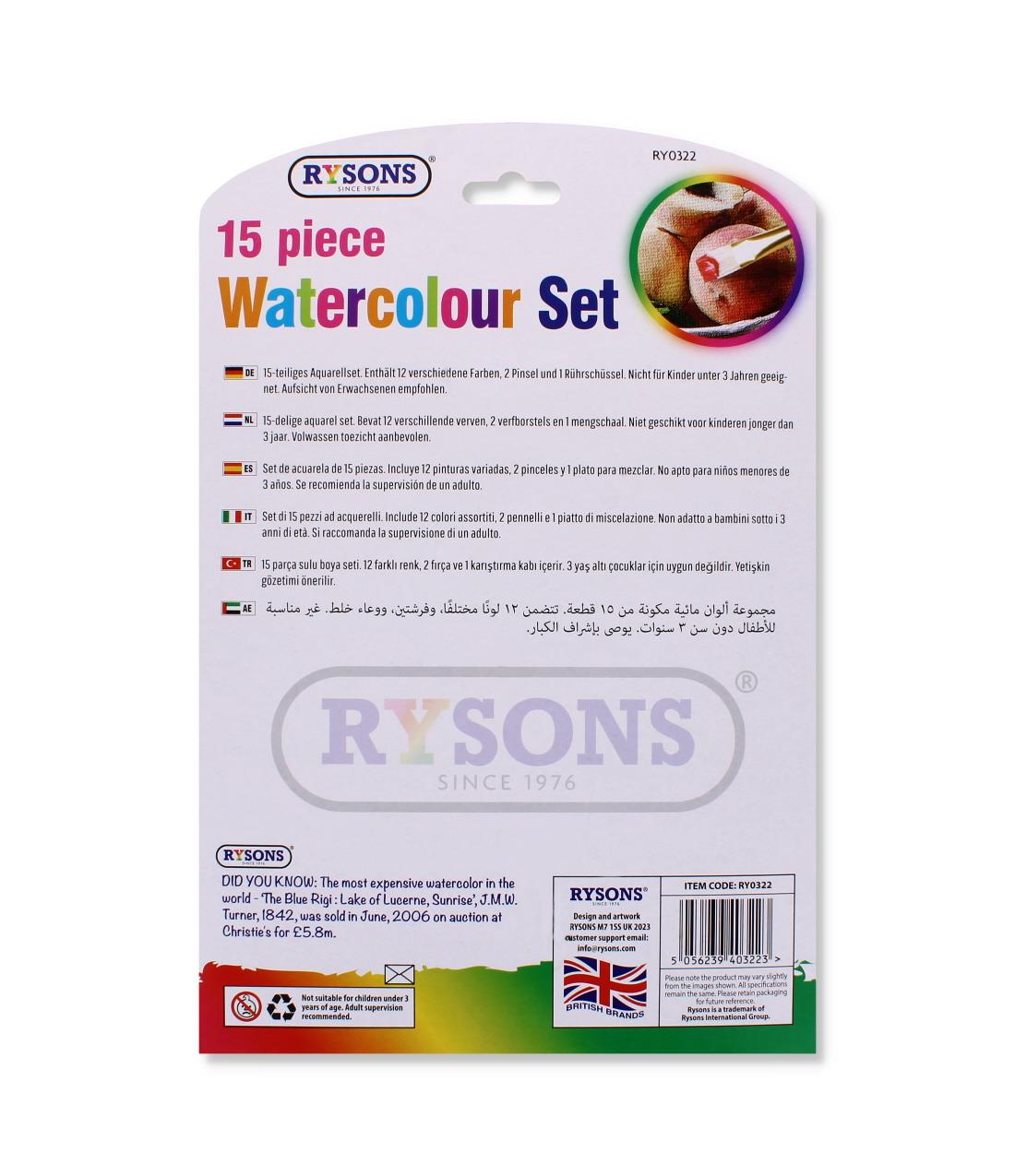 15 PK WATERCOLOUR SET