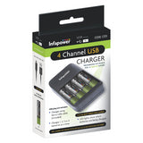 Infapower 4 Channel USB Charger + 1300mAh
