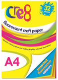 A4 ASSORTED FLUORESCENT CRAFT PAPER