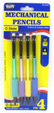 4PK MECHANICAL PENCILS 0.9MM