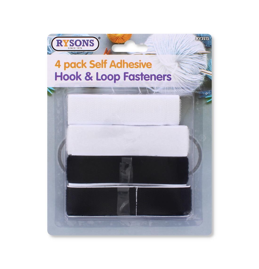 4PK SELF ADHESIVE HOOK & LOOP FASTENERS