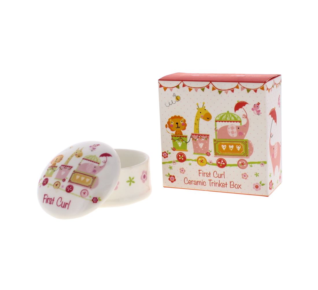 FIRST CURL GIRL CERAMIC TRINKET BOX