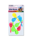RYSONS 8PK NOVELTY SMILEY MARACAS