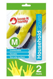2PAIRS MEDIUM HOUSEHOLD GLOVES
