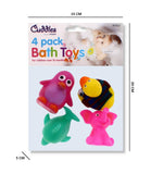 4PK ASSORTED BATH TOYS