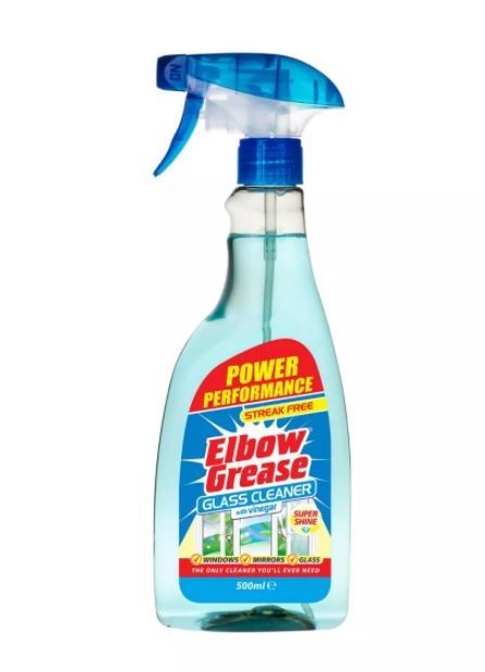 ELBOW GREASE GLASS CLEANER WITH VINEGAR - 500ML