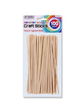 100PC ASSORTED WOODEN CRAFT STICKS