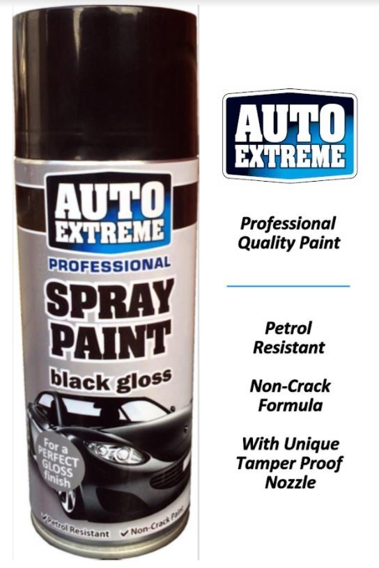 AUTO SPRAY PAINT GLOSS FINISH BLACK