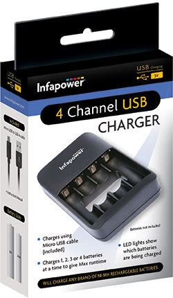 Infapower 4 Channel USB Charger
