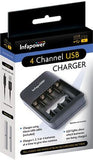 Infapower 4 Channel USB Charger