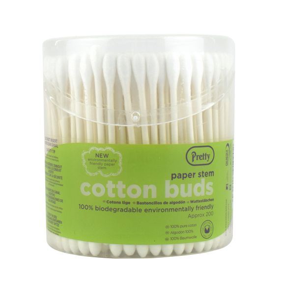 200PK COTTON BUDS PAPER STEM
