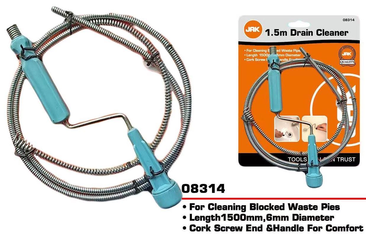 DRAIN CLEANER FOR BLOCKED PIPES 1.5M