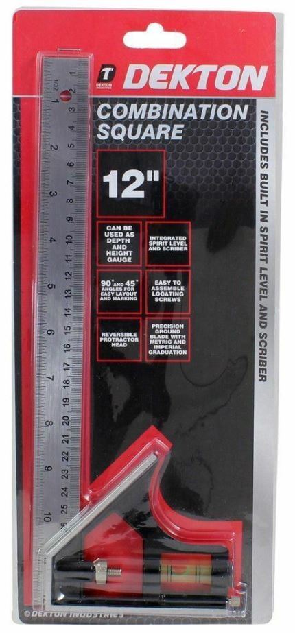 COMBINATION SQUARE W/ SPIRIT LEVEL & SCRIBER
