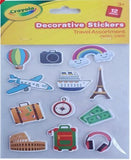 12PK ASSORTED DECORATIVE TRAVEL STICKERS