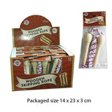CHILDREN'S SKIPPING ROPE W/WOODEN HANDLES