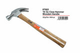 JAK 16OZ CLAW HAMMER W/ WOODEN HANDLE