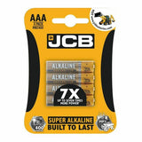 JCB AAA SUPER ALKALINE BATTERIES 4 PACK