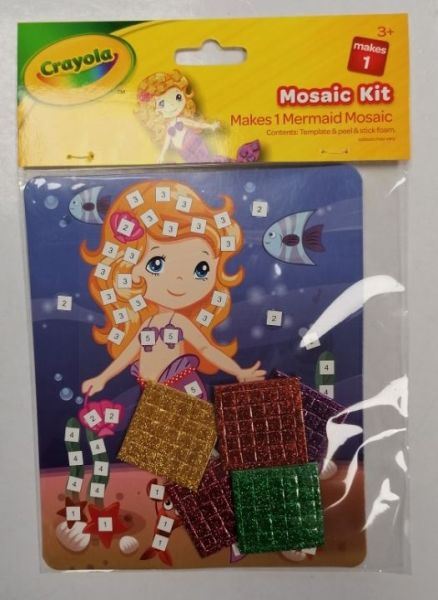 ASSORTED CRAYOLA MERMAID MOSAIC KIT