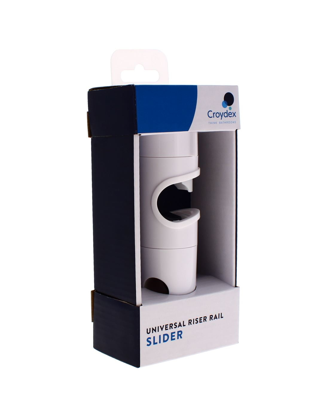 WHITE UNIVERSAL RAIL SLIDER CROYDEX